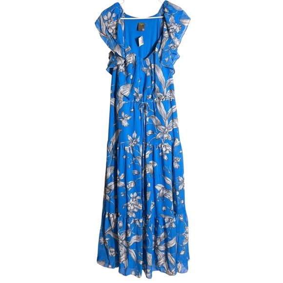 Taylor Dresses & Skirts - Taylor Blue Floral Maxi Dress